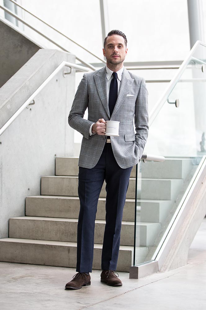 shoes on blazer for men