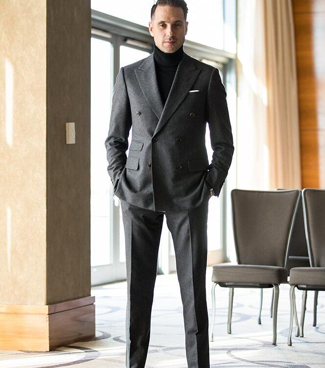 bow tie with turtleneck