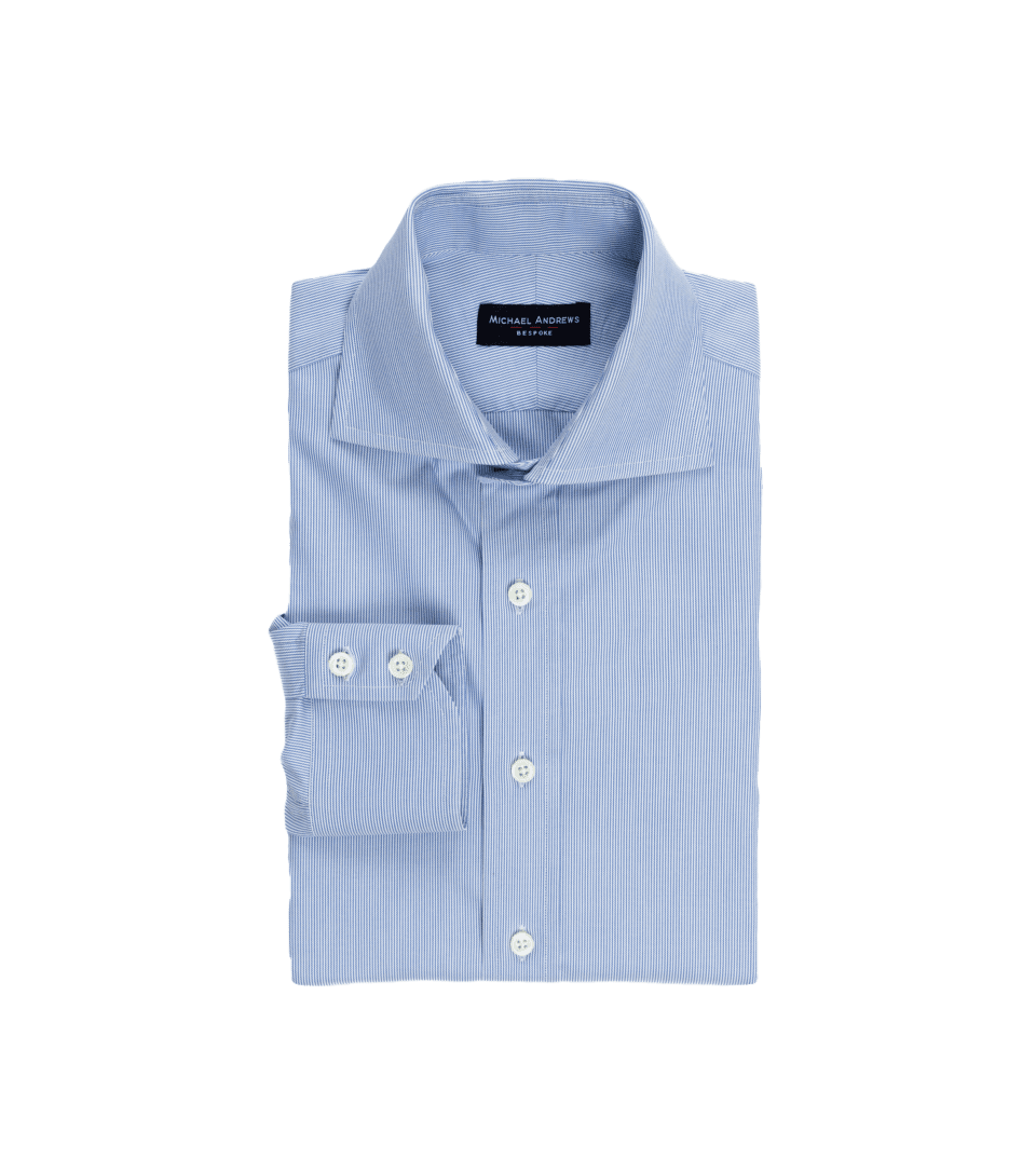 Blue Micro Stripe Dress Shirt - He Spoke Style Shop