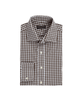 Brown Gingham Dress Shirt - He Spoke Style Shop