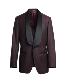 Burgundy Tuxedo Dinner Jacket – Custom Fit by He Spoke Style