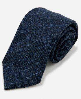 seaward stearn flecked solid tie silk wool blue