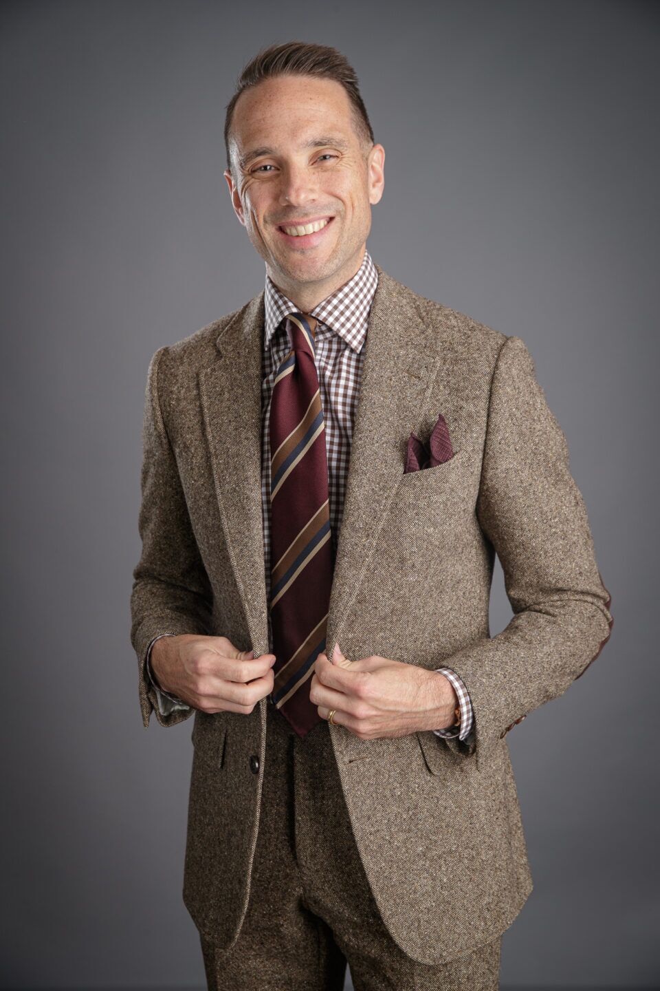Brown Donegal Tweed Suit – Custom Fit by He Spoke Style