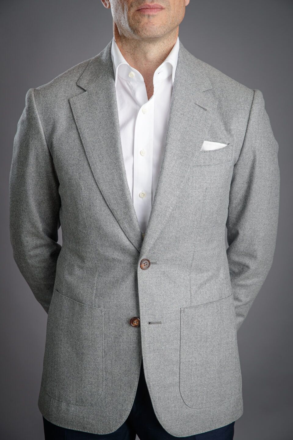 Stylish Light Grey Sport Coat with Tailored Fit & Classic Appeal