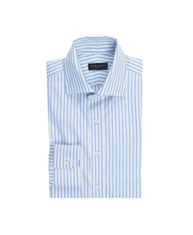 Light Blue Stripe Dress Shirt - He Spoke Style Shop