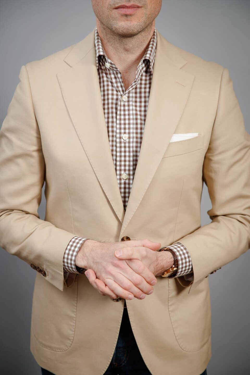 Tailored Khaki Sport Coat – Perfect for Business Casual & Weekend Wear