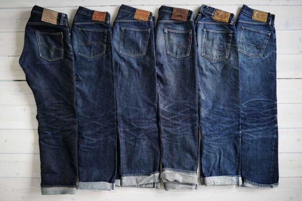Different raw denim jeans brands