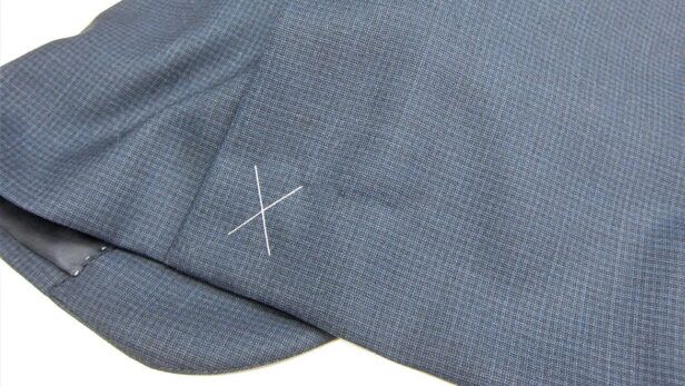 suit vent tack stitching