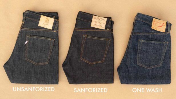 Unsanforized Sanforized One Wash Guide