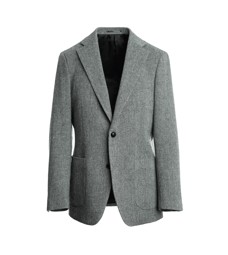 Gray Herringbone Tweed Sport Coat - He Spoke Style Shop