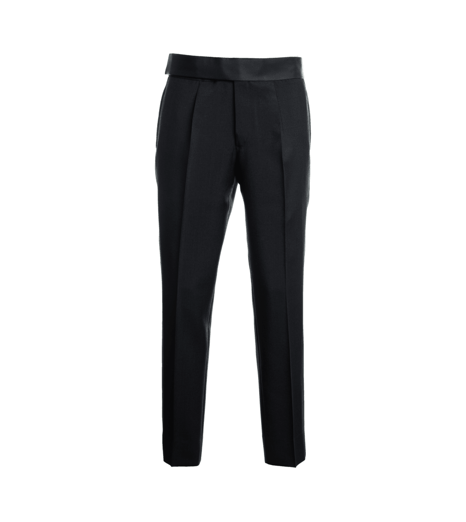 Bespoke Dormeiul Tonik Mohair Tuxedo Pants - He Spoke Style Shop
