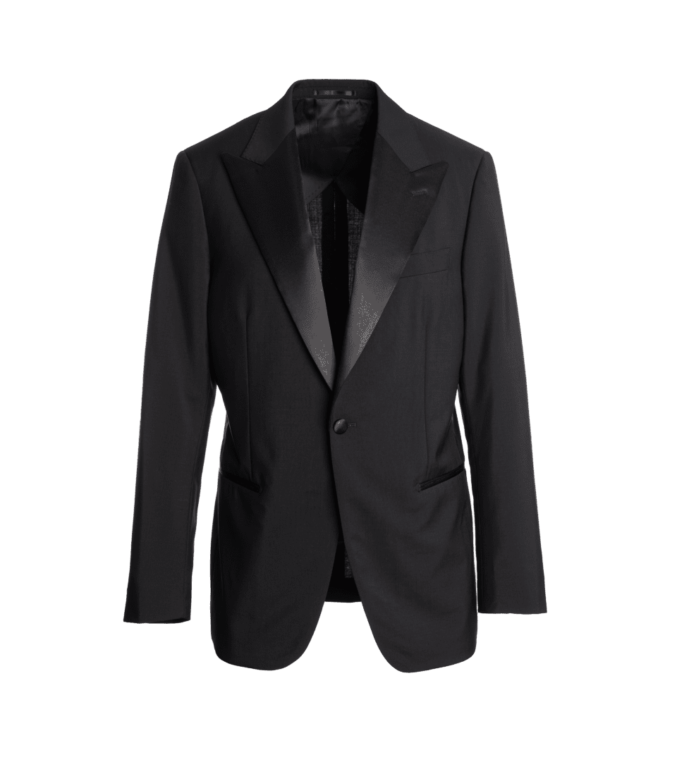 Black Tropical Wool Mohair Tuxedo Jacket - He Spoke Style Shop