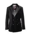 Black Velvet 4x2 Double-Breasted Dinner Jacket - Custom Fit by He Spoke Style Shop