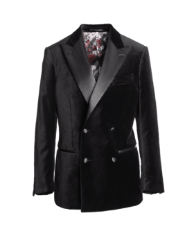Black Velvet 4x2 Double-Breasted Dinner Jacket - Custom Fit by He Spoke Style Shop