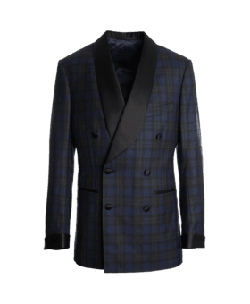 Blackwatch Plaid 6x2 Double-Breasted Shawl Collar Dinner Jacket - He Spoke Style Shop