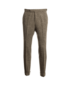 Brown Donegal Tweed Pants - He Spoke Style Shop