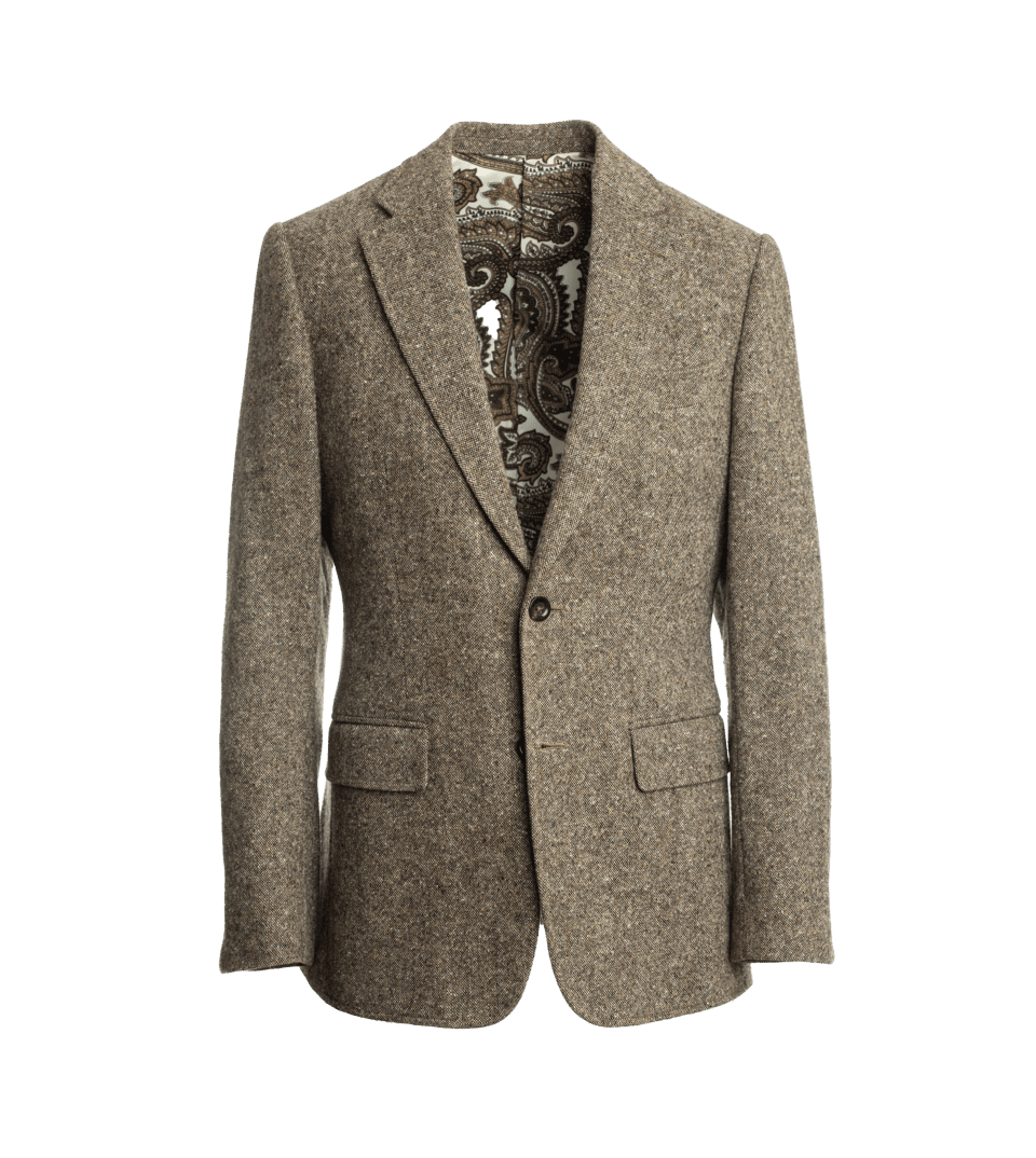 Brown Donegal Tweed Suit Jacket - He Spoke Style Shop