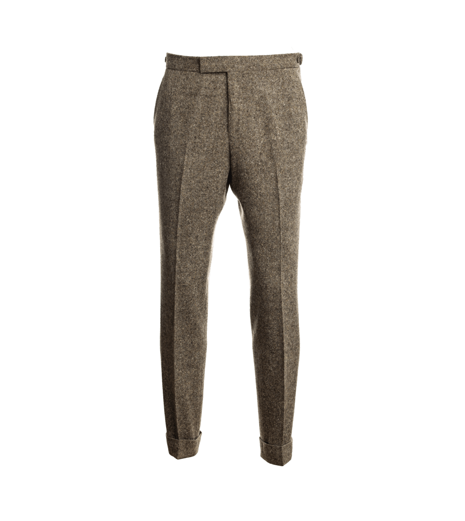 Brown Donegal Tweed Suit Pants - He Spoke Style Shop