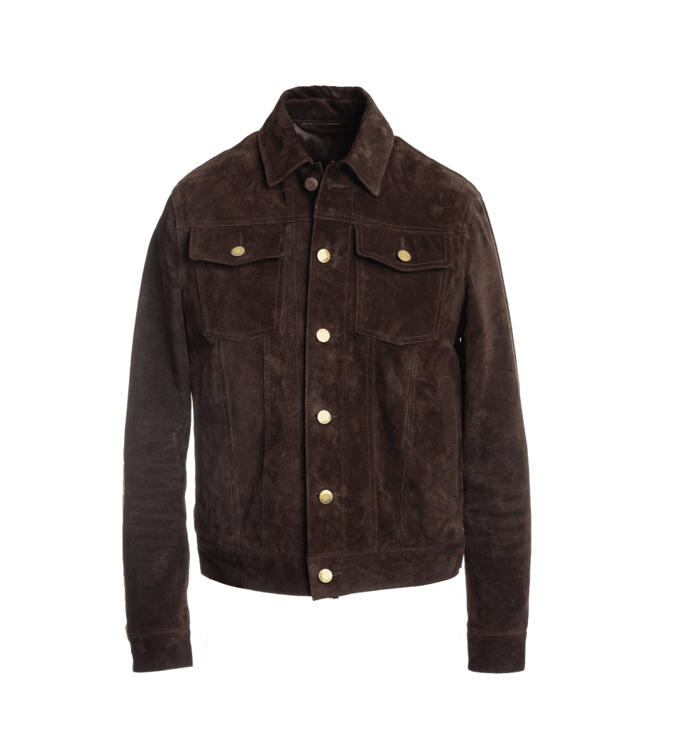 定価 83600円 SUEDE TRUCKER JACKET ブラウン サイズ2 Men's Suede