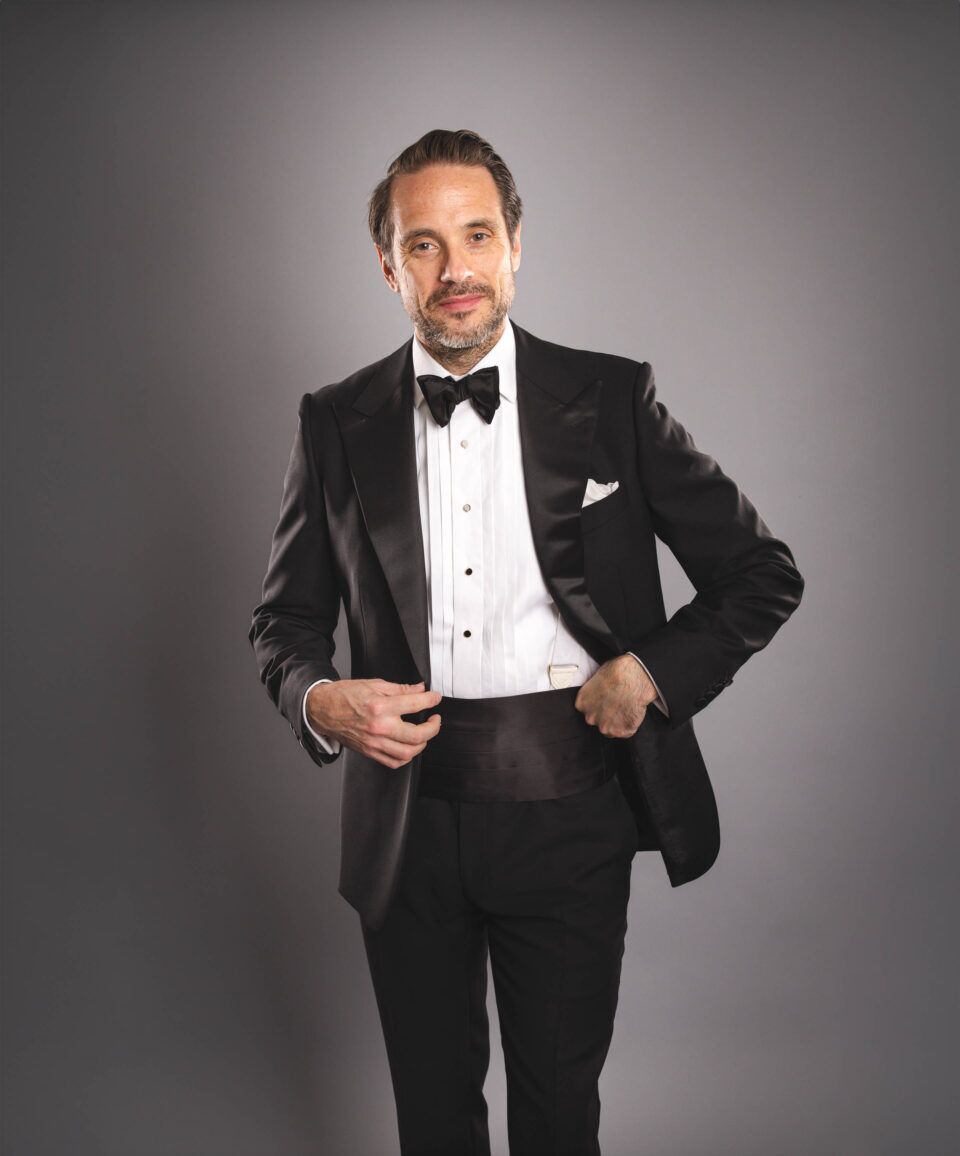 Men's Luxury Black Tuxedo in Vitale Barberis Canonico Wool & Mohair