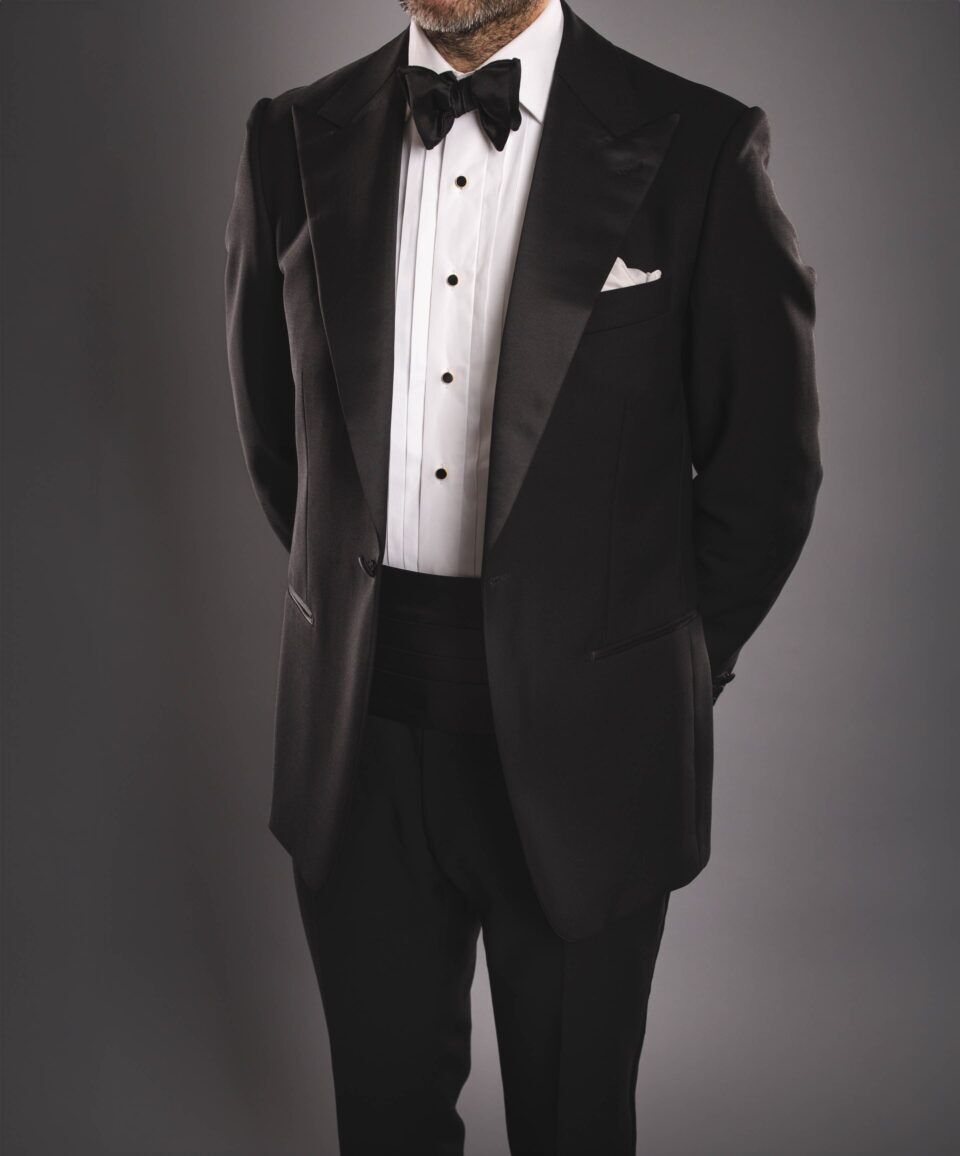 Men's Classic Black Tuxedo Blazer in Pure Wool – Elegant & Timeless
