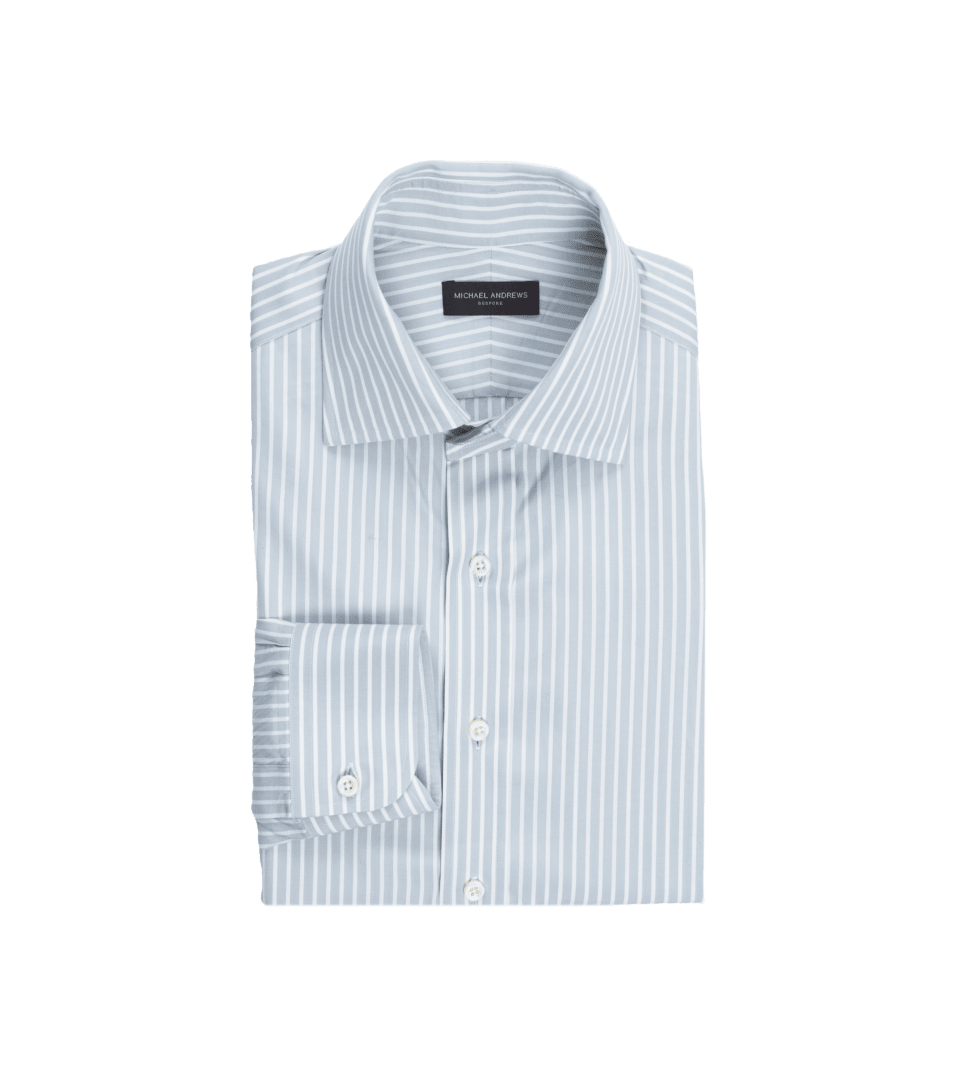 Gray Block Stripe Dress Shirt - He Spoke Style Shop