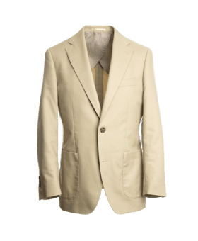 Khaki Cotton Suit Jacket - He Spoke Style Shop