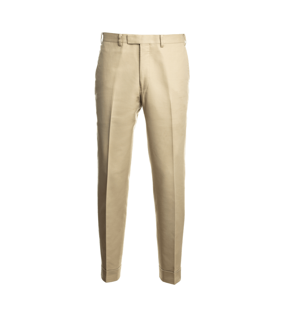 Khaki Cotton Suit Pants - He Spoke Style Shop