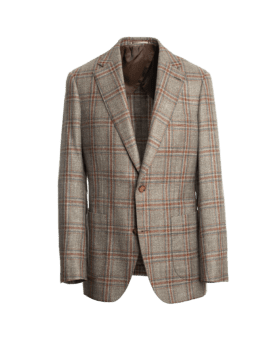 Medium Brown Loro Piana Plaid Sport Coat - He Spoke Style Shop