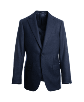 Navy Blue Flannel Sport Coat - He Spoke Style Shop