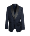 Navy Blue Shawl Collar Tuxedo Jacket - He Spoke Style Shop