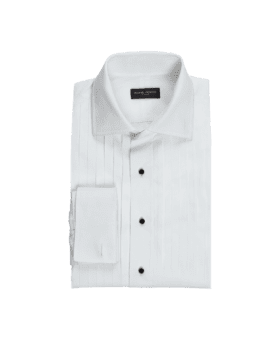 Pleated Front Tuxedo Shirt – Custom Fit by He Spoke Style