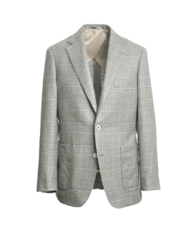 Beige Ecru Loro Piana Plaid Wool Silk Linen Sport Coat - He Spoke Style Shop