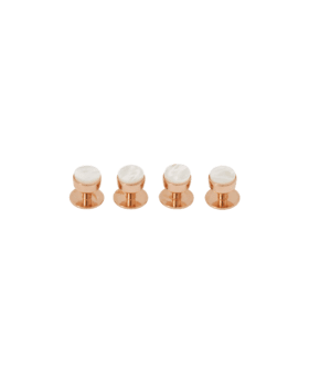 Codis Maya Mother Of Pearl Tuxedo Studs (Rose Gold) - He Spoke Style Shop