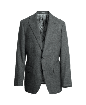 Gray Textured Flannel Sport Coat – Custom Fit by He Spoke Style