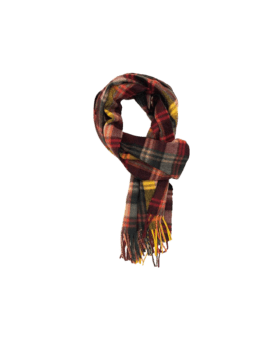 New Green, Crimson & Orange Modern Tartan Classic Cashmere Scarf - He Spoke Style Shop