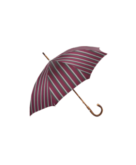 Passotti Ombrelli Red Stripe Umbrella With Solid Chestnut Handle - He Spoke Style Shop