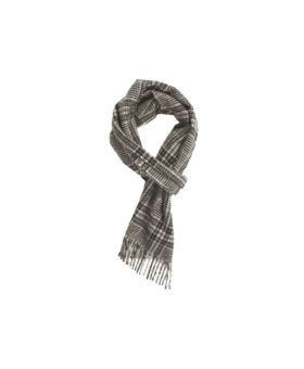White Black Cobalt Tweed Cashmere Scarf - He Spoke Style Shop