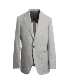 Light Gray Hopsack Suit Jacket – Custom Fit by He Spoke Style