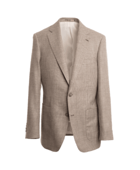 Mid-Brown Houndstooth Sport Coat – Custom Fit by He Spoke Style