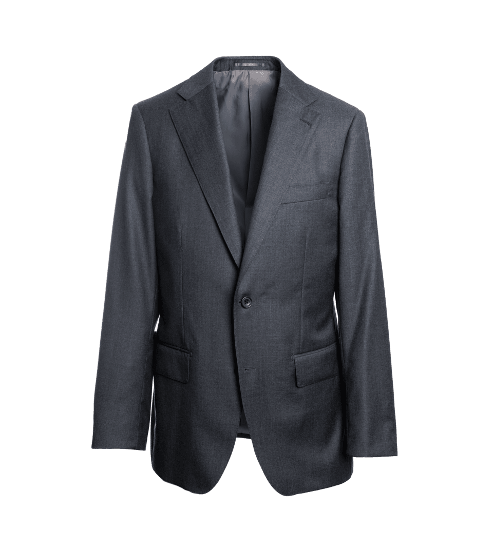 Medium Gray Twill Suit Jacket – Custom Fit by He Spoke Style