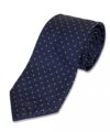 Navy Blue Pin Dot Silk Necktie