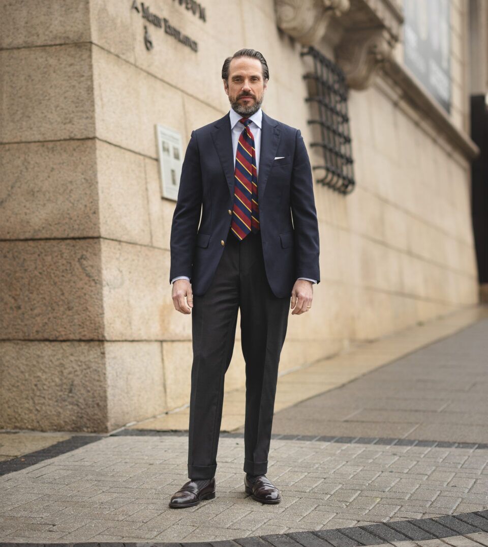 【24AW新作】ancellm wool easy slacks Medium Gray Wool Pants | He Spoke Style