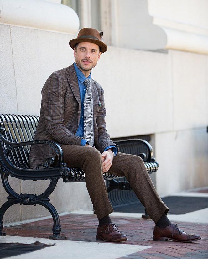Men's Fedora Hats Fall Outfit Idea - He Spoke Style