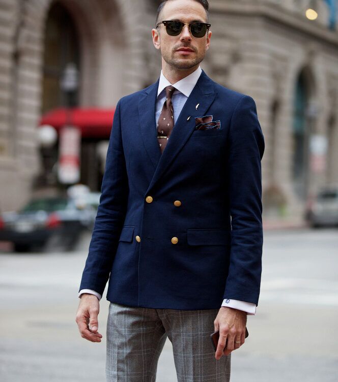 black and blue rochester dress code Heathered Navy Suit Pants main image 1