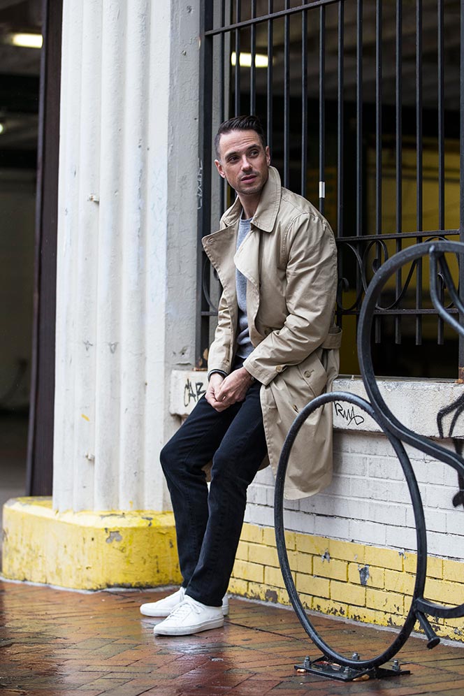 slim fit dress slacks Gino Loro Piana Wool Coat – Gorsuch main image 0