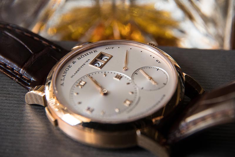green emerald velvet dress A. Lange & Sohne Lange 1 101.032 Watch