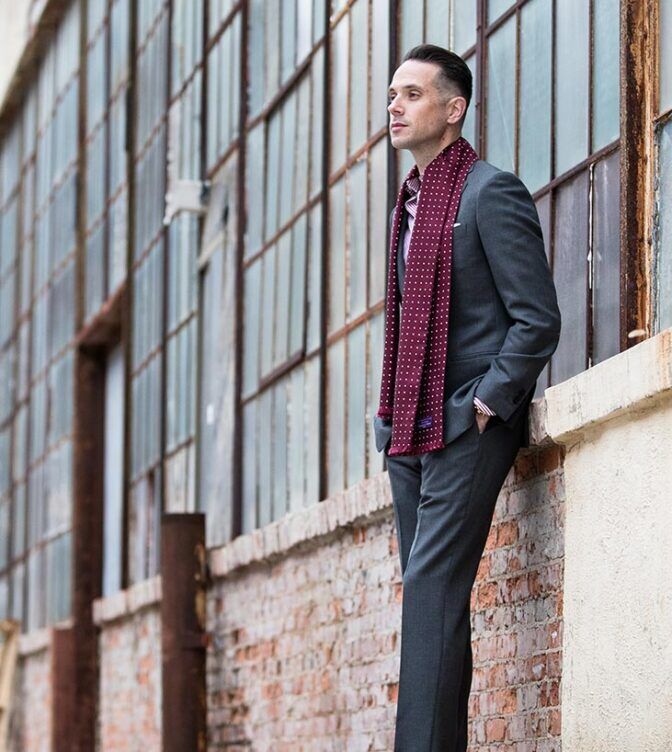 burgundy dress grey suit Light Grey Suit & Burgundy Tie