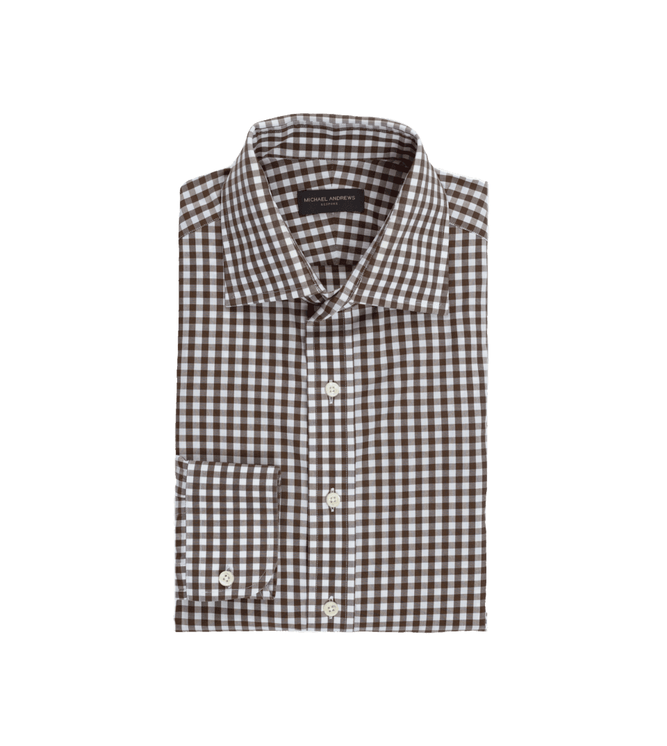 Brown Gingham Dress Shirt - He Spoke Style Shop