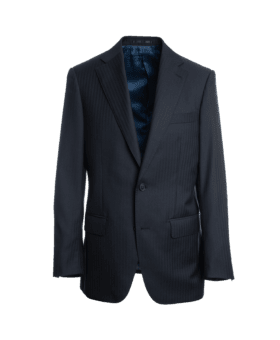 Dark Navy Blue Herringbone Suit - He Spoke Style Shop